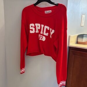 No Boundaries Red 'Spicy' Crop Top